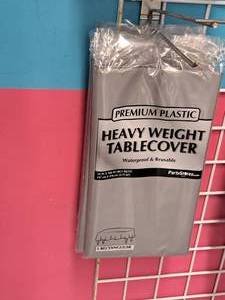lot 1049 image: Lot of (8) Heavy Weight Premium Plastic Tablecover 54x108