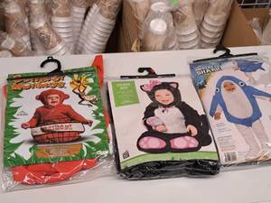 lot 1090 image: Lot of (3) Disney Baby Infant 0-6 months Costumes - Swea Pea, Itty Bitty Kitty, Octopus
