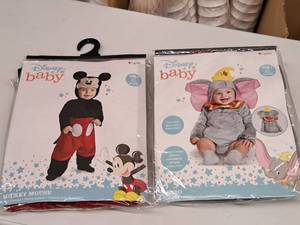 lot 1094 image: Lot of (2) Disney Baby Infant 6-12 months Costumes - Mickey Mouse, Dumbo