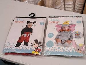 lot 1095 image: Lot of (2) Disney Baby Infant 6-12 months Costumes - Dumbo, Mickey Mouse