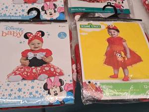 lot 1097 image: Lot of (2) Disney Baby Infant 12-18 months Costumes - Elmo, Minni Mouse