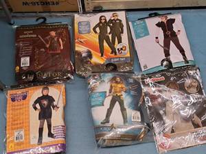lot 1172 image: Lot of (5) Child Size Medium 8-10 Boys Costumes with Inflatable