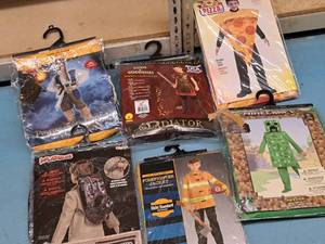 lot 1175 image: Lot of (5) Child Size Large 10-12 Boys Costumes with Inflatable