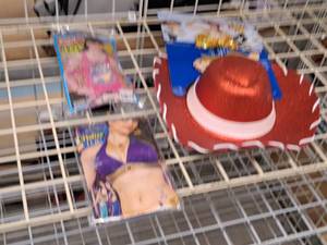 lot 1206 image: Lot of (3) Adult Women Costumes - Hat & Bow, Halter Top 1416, Shirt 1416