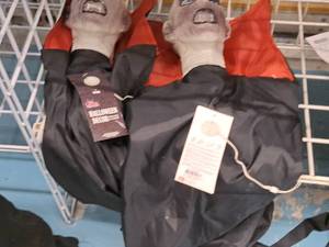 lot 1345 image: Lot of (2) l Hanging Halloween Dcor Props - Vampires