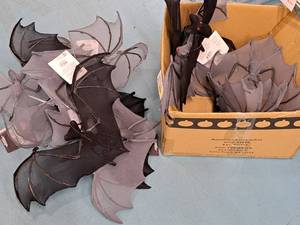 lot 1416 image: Lot of (12) Assorted Halloween Props - Bats