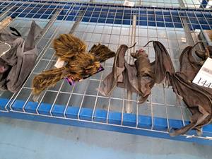 lot 1448 image: Lot of (2) Halloween Dcor Props - Bat and Spider