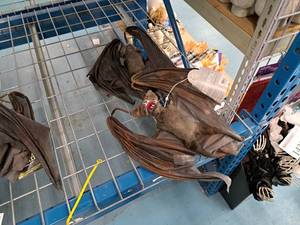 lot 1450 image: Lot of (2) Halloween Dcor Props - Bats