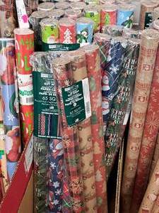 lot 1493 image: Lot of (10 Packs) Wrapping Paper 3-count ( 30 Total Items )