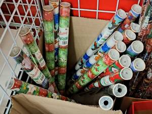 lot 1503 image: Lot of (19 Rolls) Assorted Gift Wrap Paper