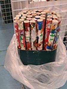 lot 1514 image: Lot of (37 Rolls) Assorted Gift Wrap Paper