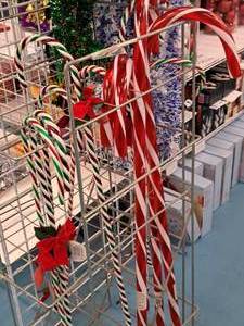 lot 1534 image: Lot of (10) Assorted Holday Plastic Cand Canes