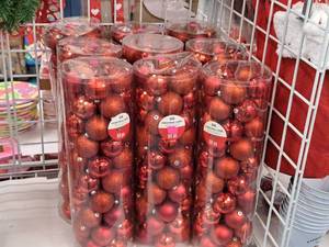 lot 1537 image: Lot of (9 Packs) Christmas Ball Dcor 50-count ( 450 Total Items )