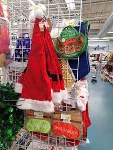 lot 1586 image: Assorted Holiday Dcor - Elf Ears, Santa Hats, Sleep Masks