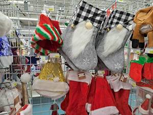 lot 1590 image: Assorted Christmas Stockings and Hats