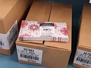 lot 1613 image: Lot of (1 Case) Let It Snow logo 3-ply Holiday Guest Towel Napkins 16-count 11-23x15-23 12-count ( 12 total items )