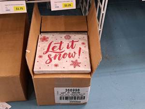 lot 1615 image: Lot of (1 Case) Let It Snow logo 2-ply Holiday Luncheon Napkins 16-count 12-count ( 12 total items )