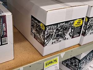 lot 1718 image: Lot of (1) 100-person New Years Eve Party Kit - Silver Sensation