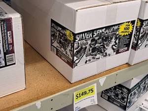 lot 1721 image: Lot of (1) 100-person New Years Eve Party Kit - Silver Sensation