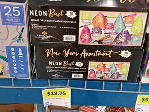 lot 1696 image: Lot of (2) 10-person New Years Eve Party Kit - Neon Burst