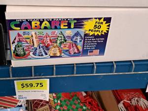lot 1687 image: Lot of (1) 50-person New Years Eve Party Kit - Cabaret