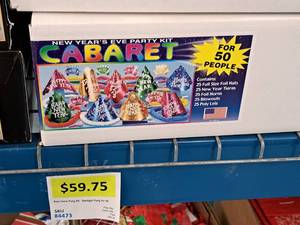 lot 1688 image: Lot of (1) 50-person New Years Eve Party Kit - Cabaret