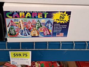 lot 1689 image: Lot of (1) 50-person New Years Eve Party Kit - Cabaret