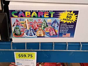lot 1691 image: Lot of (1) 50-person New Years Eve Party Kit - Cabaret
