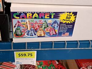 lot 1694 image: Lot of (1) 50-person New Years Eve Party Kit - Cabaret