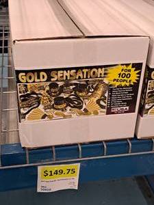 lot 1677 image: Lot of (1) 100-person New Years Eve Party Kit - Gold Sensation