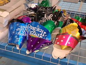 lot 1754 image: Lot of (50) Assorted Happy New Years Party Hats