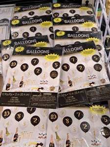 lot 1784 image: Lot of (10 Packs) Count Down to Midnight Party Balloon 12-count ( 120 Total Items )
