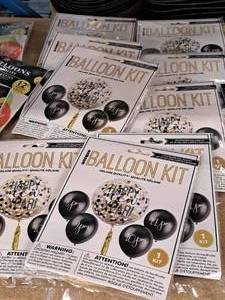lot 1783 image: Lot of (9) Count Down Party Balloon Kits  Helium Quality