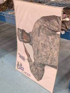 lot 1834 image: Cardboard Stand-up - Camo Soldier