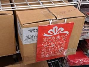 lot 1649 image: Lot of (1 Box) Gift Bags 250-count ( 250 total items )