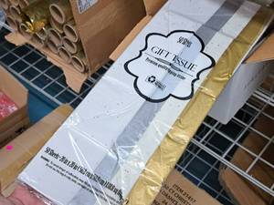 lot 1646 image: Lot of (24 Packs) Gift Tissue 50-count ( 1200 Total Items ) 20x20