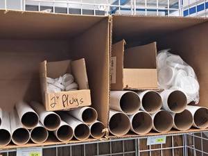 lot 569 image: Lot of (n19) Mailing Tubes with Cap - (11) 24x2, (8) 24x3