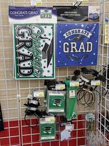 lot 1905 image: Assorted Graduation Party Decorations and Supplies