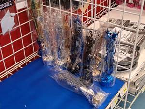lot 1909 image: Lot of (11) Graduation Party Tinsel Centerpieces