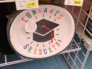 lot 1927 image: Lot of (4 Packs) Congrats Graduate logo Graduation Party PlatesPlatters 50-count ( 200 Total Items ) 10x12x58