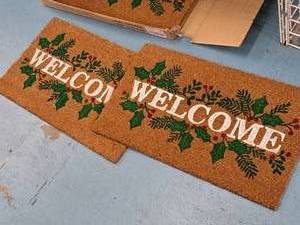 lot 1961 image: Lot of (2) WELCOME Door Mats 18x30