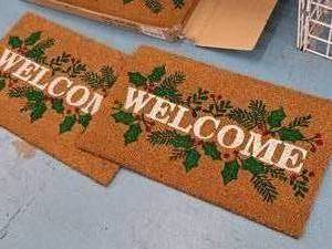 lot 1962 image: Lot of (2) WELCOME Door Mats 18x30
