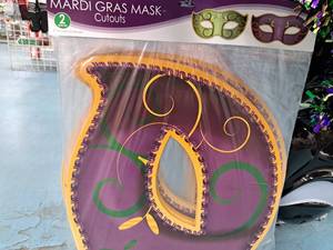 lot 1976 image: Lot of (8) Mardi Gras Cut-outs