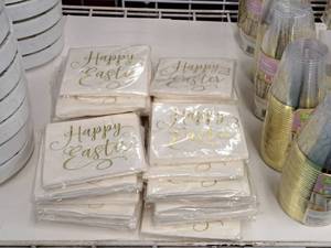 lot 1984 image: Lot of (29 Packs) Hot Stamped Easter Napkins 16-count ( 464 Total Items )