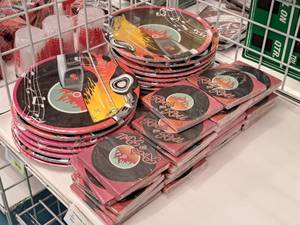 lot 2093 image: Assorted Party Supplies - Rock-n-Roll - Plates, Napkins