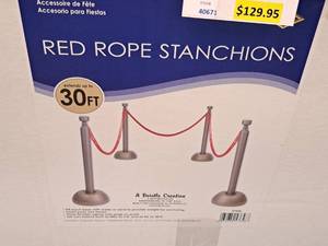 lot 2103 image: Biestle L Rope Stanchion Kit