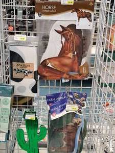 lot 2192 image: Cow Print Tablecovers, Cut-out Decorations - Horse (Jointed), Cow, Cactus