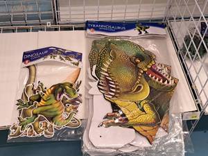lot 2196 image: (5) Tyrannosaurus Rex Jointed Cut-Outs 4 Tall, (1) 8pc Dinosaur Cut-Out Set