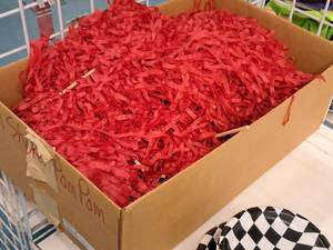 lot 2183 image: Lot of (1 Box) Red Shaker Pom-Poms