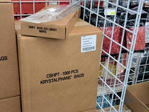 lot 2167 image: Lot of (One Case) Krystalphane  Gusset  Bags  (10 boxes per case, 100 bags per box) CBHP7